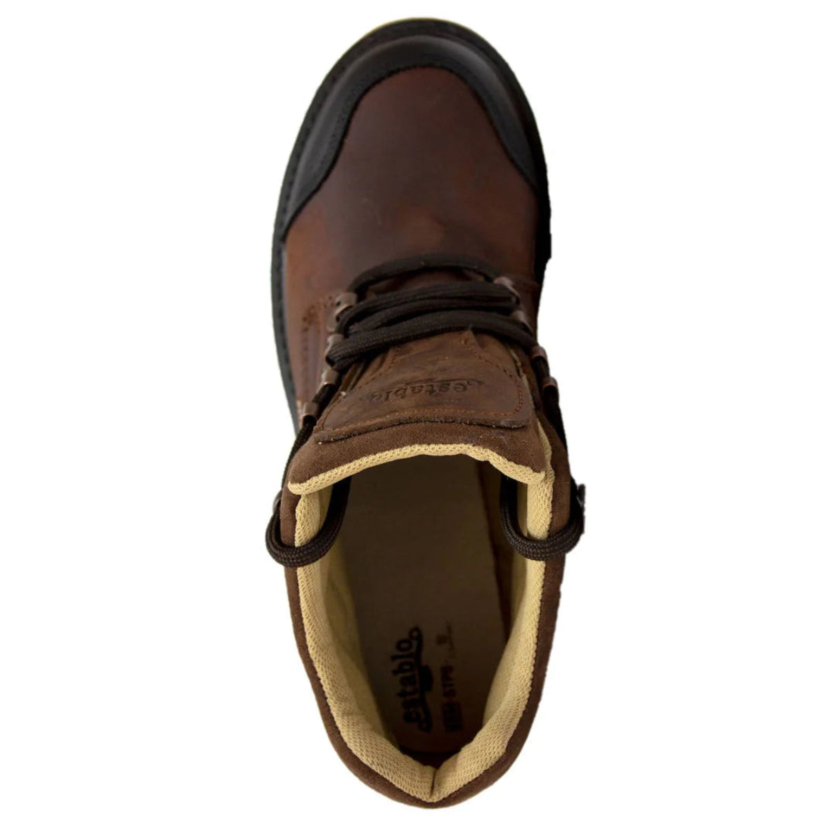 Zapatos de trabajo Establo de cuero genuino con suela de goma y puntera tipo mocasín - Punta blanda