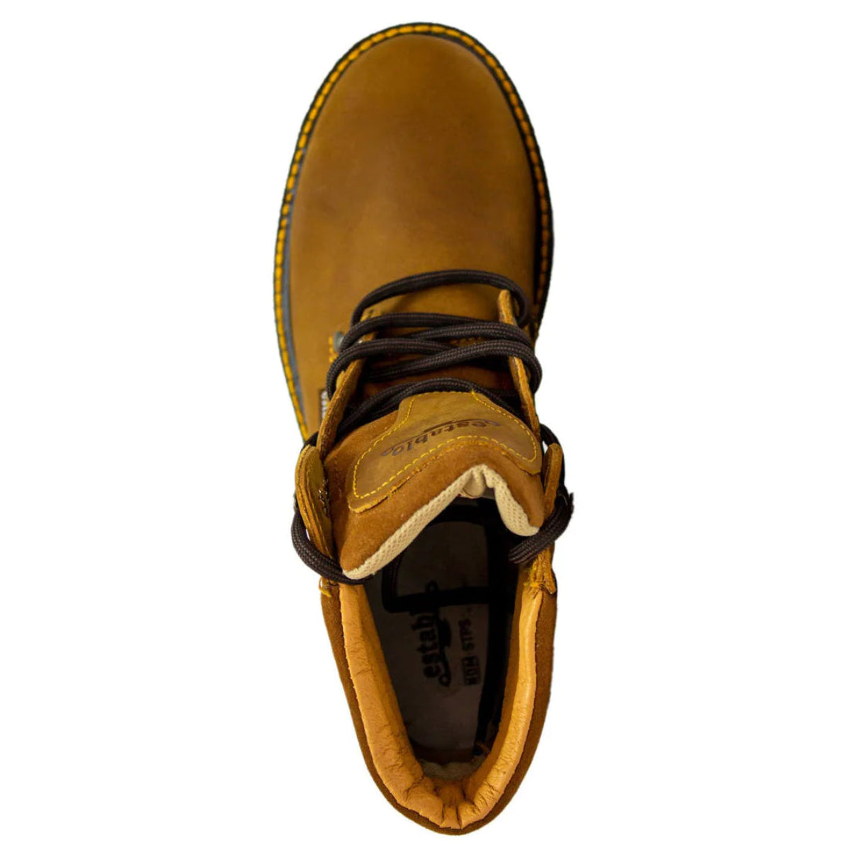 Zapatos de trabajo Establo de cuero genuino con suela de goma y puntera tipo mocasín - Punta blanda