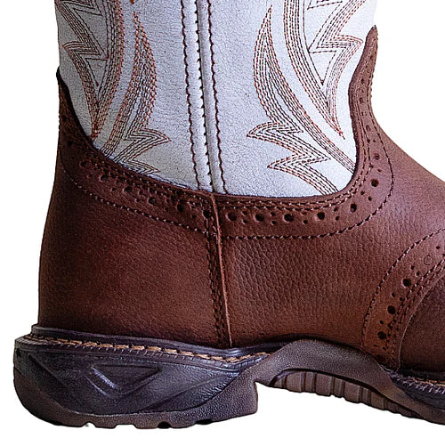 Cebu Comanche 10" Square Toe Western Work Boots - Soft Toe