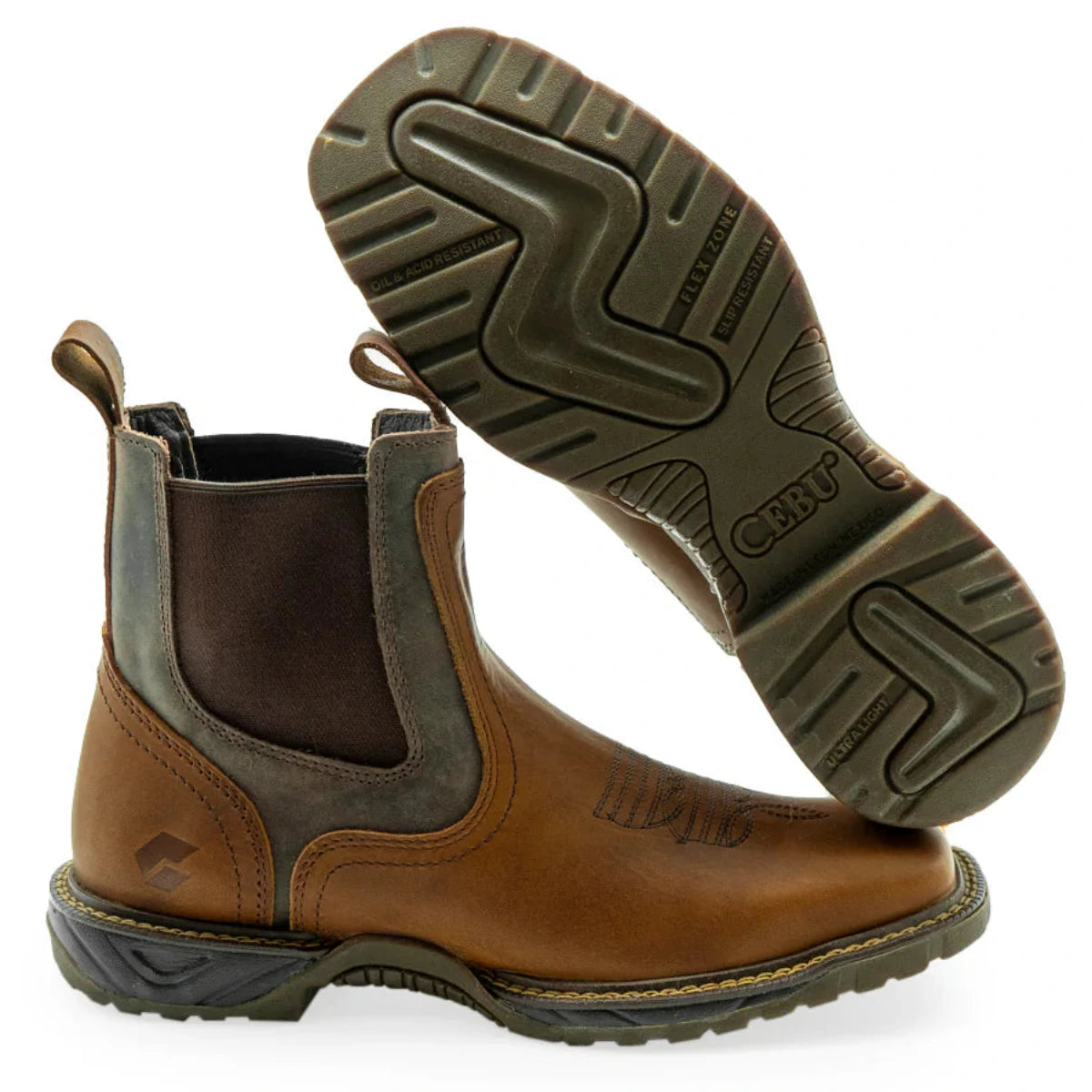 Cebu BC Thunder Chelsea Square Toe Work Boots - Soft Toe