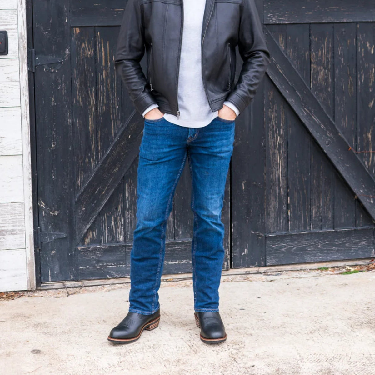 Botas de trabajo de cuero impermeables Dan Post Albuquerque - Negras