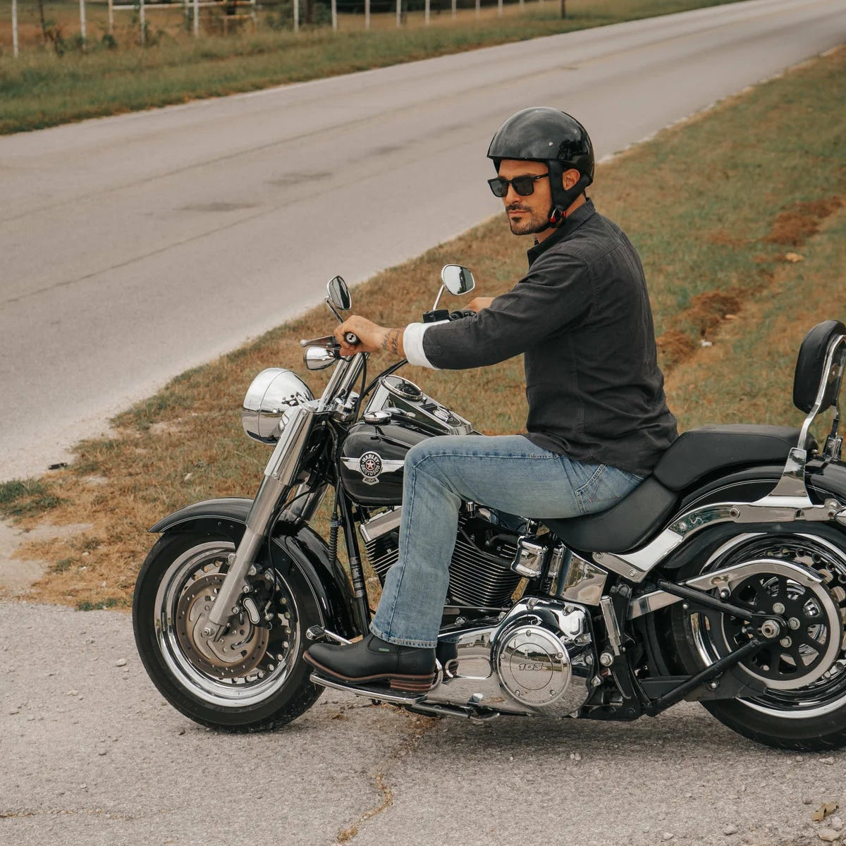 Botas de trabajo de cuero impermeables Dan Post Albuquerque - Negras