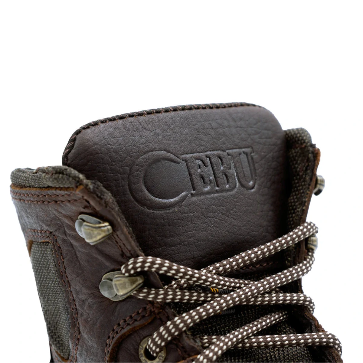 Cebu Hawk Lace-Up Square Toe Ankle Work Boots - Soft Toe (Brown)