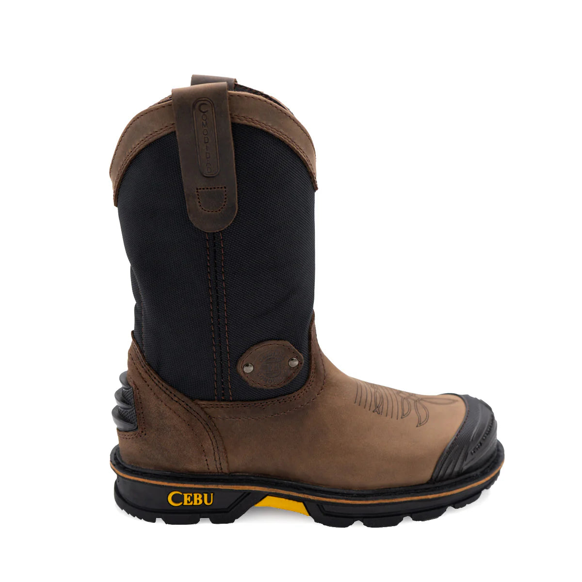 Cebu HL200 Heavy Duty Pull On 10" Work Boots - Soft Toe