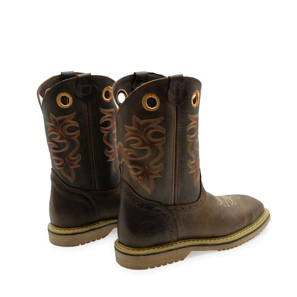 Cebu PR Rayas Wellington Pull On 10" Square Toe Work Boots - Soft Toe