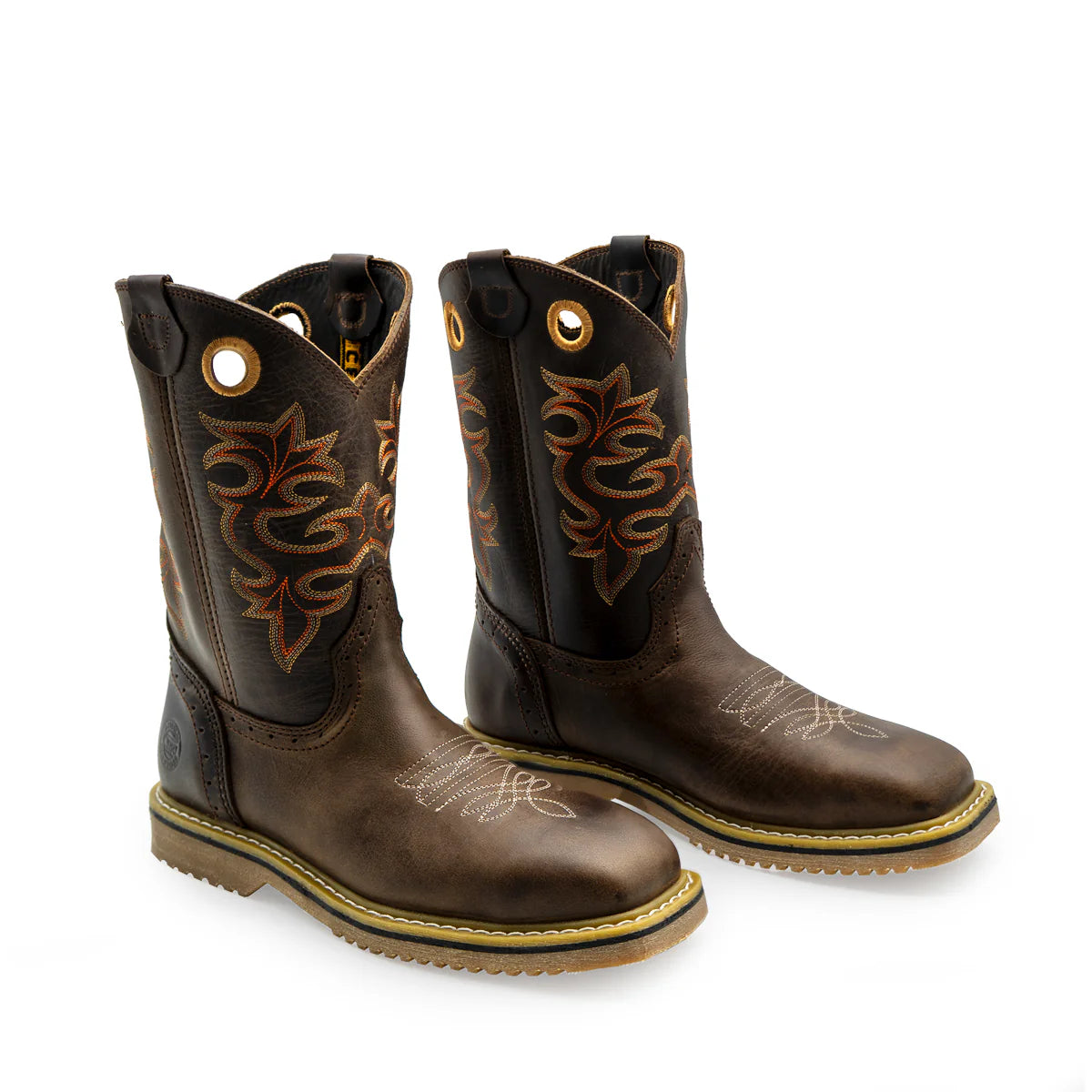 Cebu PR Rayas Wellington Pull On 10" Square Toe Work Boots - Soft Toe