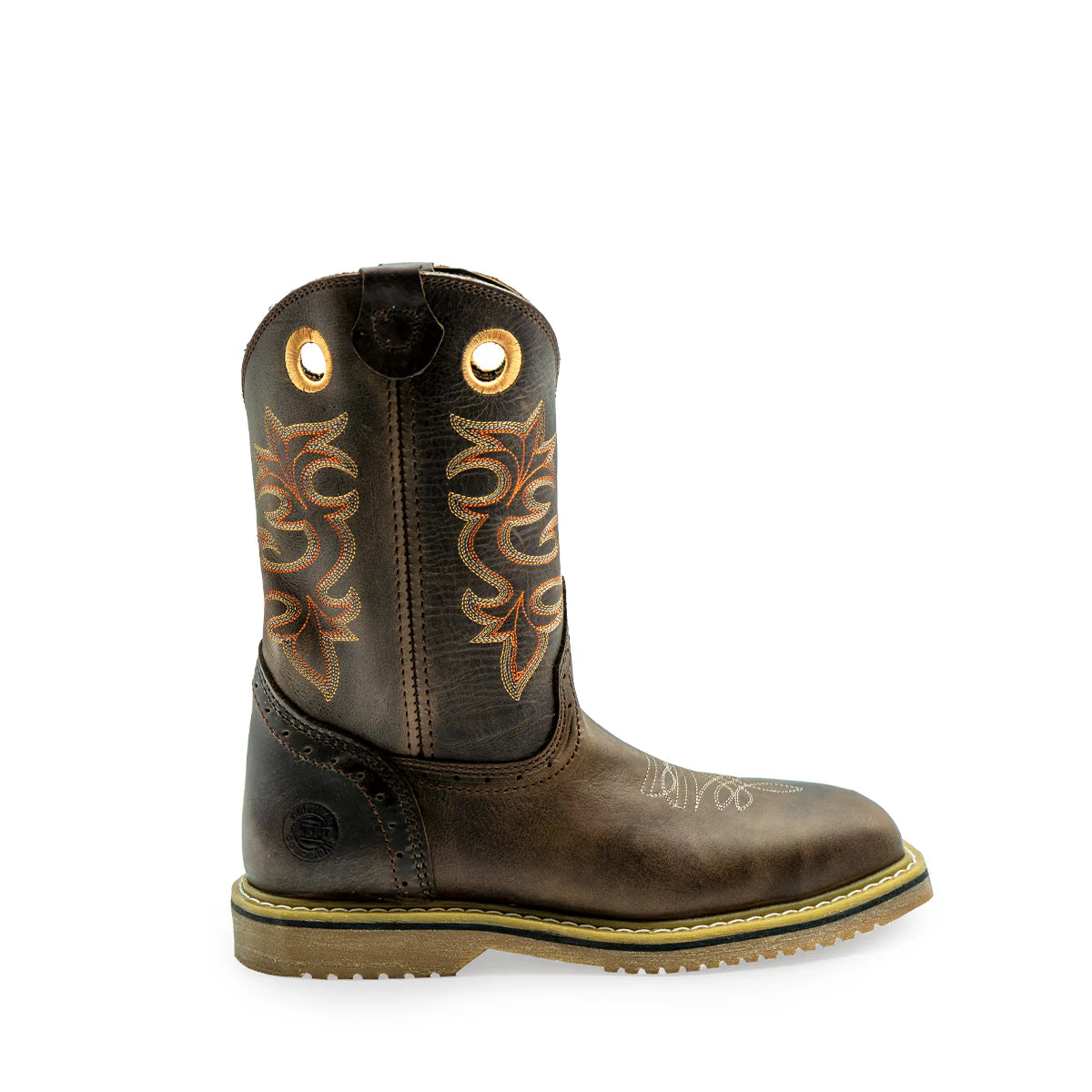 Cebu PR Rayas Wellington Pull On 10" Square Toe Work Boots - Soft Toe