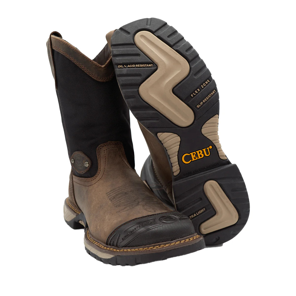 Cebu Thunder 300 Wellington 10" Work Boots - Rubber Shield & Soft Toe