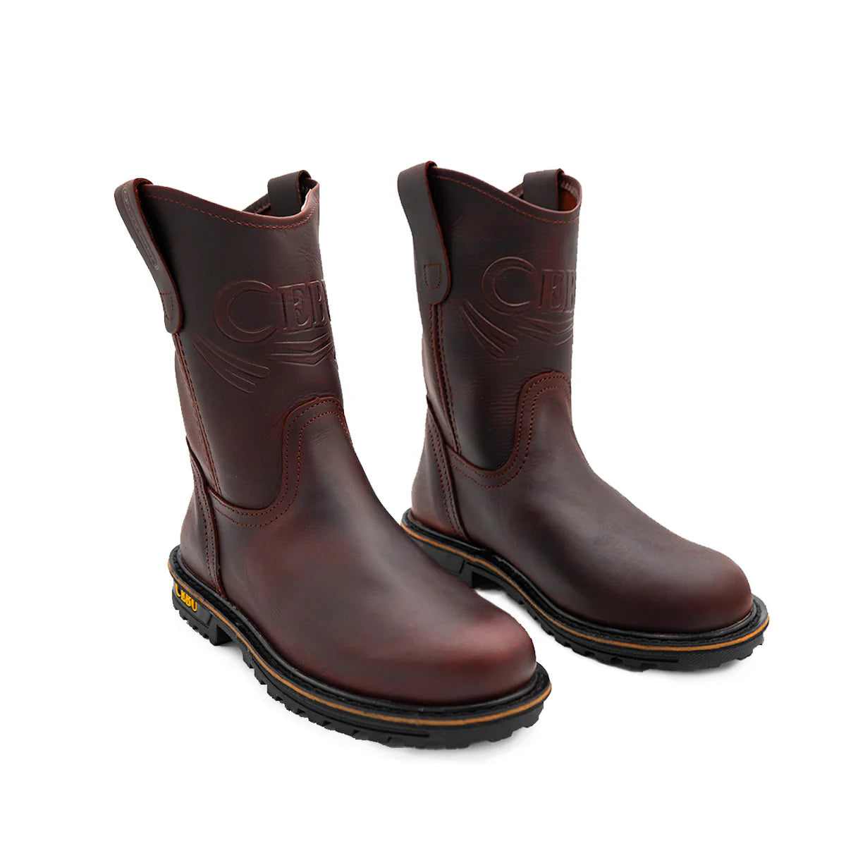 Cebu Tractor Heavy Duty Pull On 10" Work Boots - Steel Toe