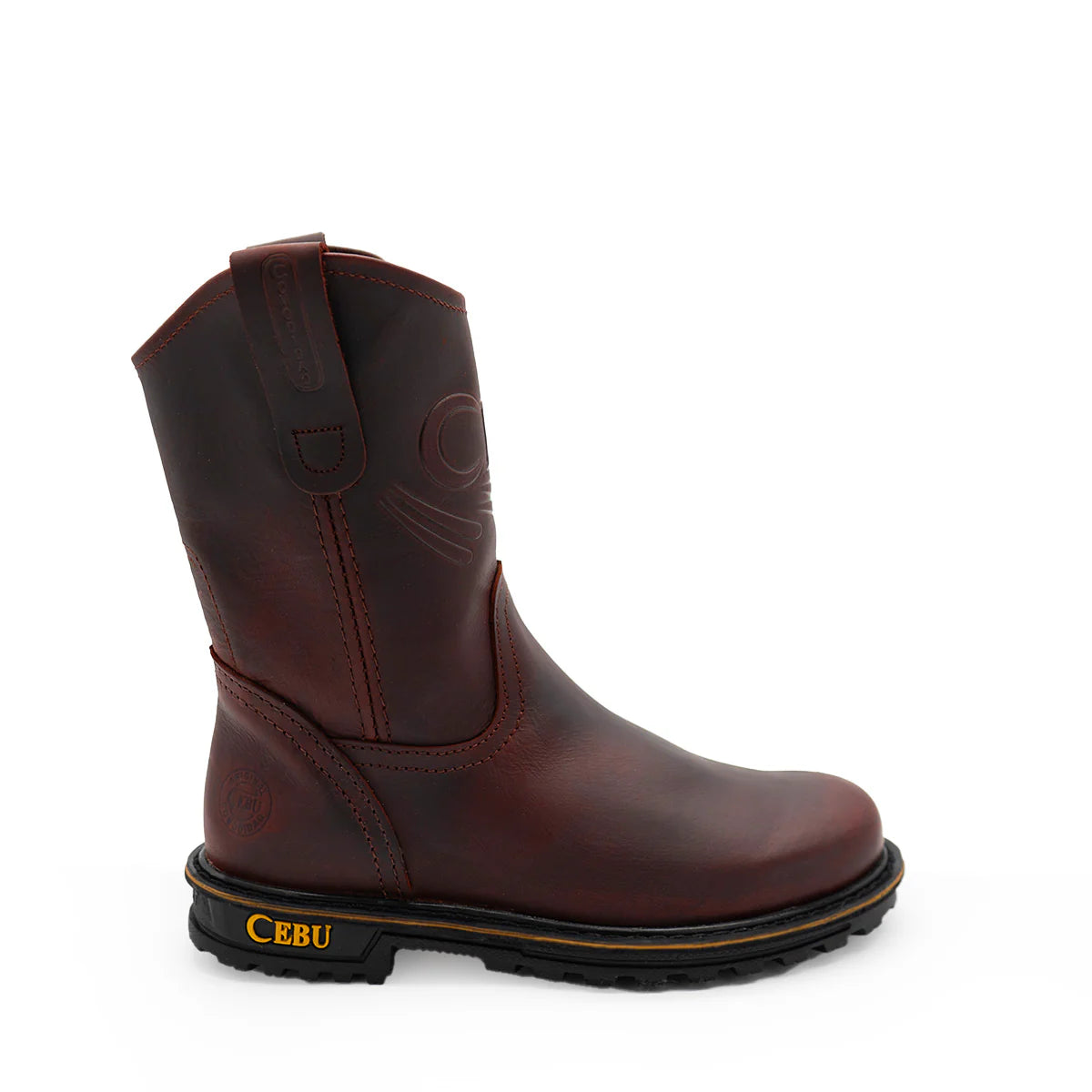 Cebu Tractor Heavy Duty Pull On 10" Work Boots - Steel Toe