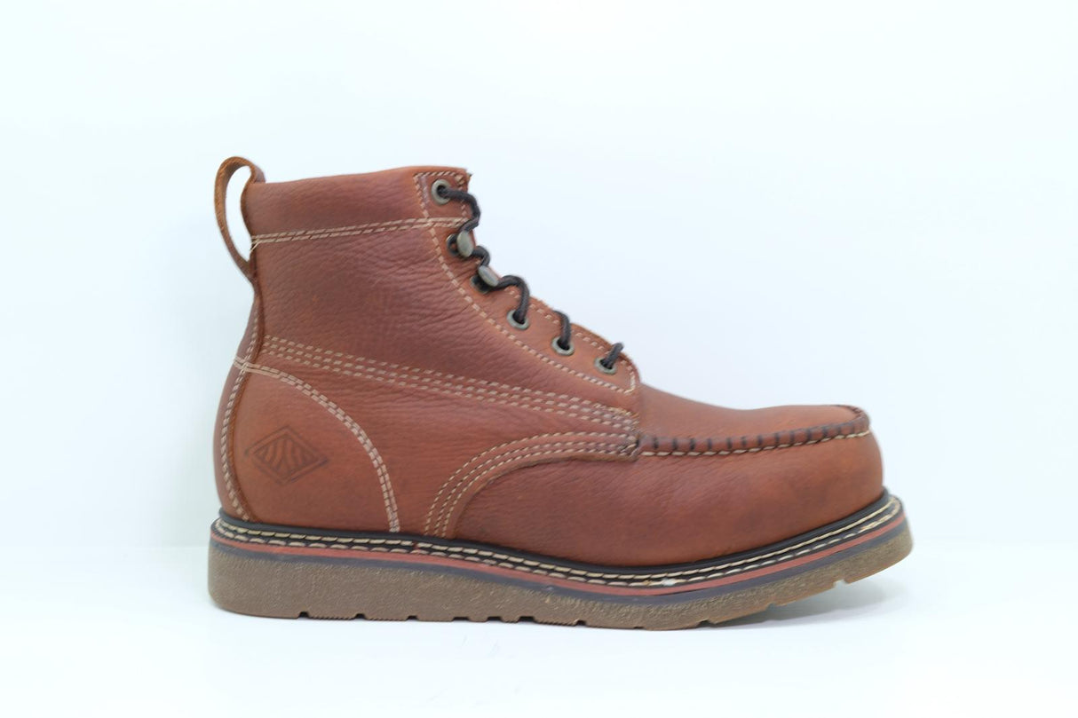 Bonanza Frontier Flex 6" Moc Toe Work Boots - Crazy Brown