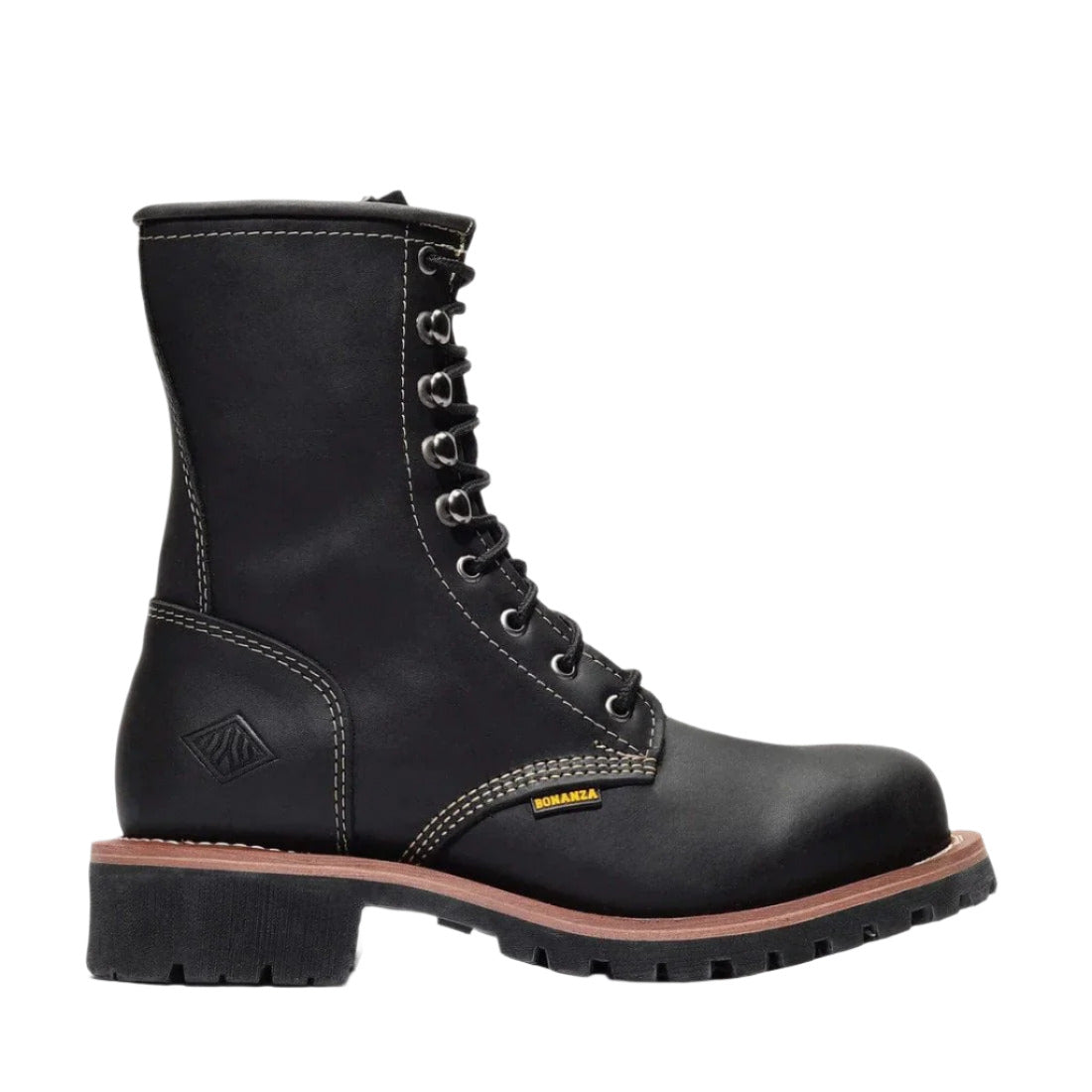 Bonanza Boots Boots Bonanza Sierra 9" Logger Work Boots (Steel Toe) - Black