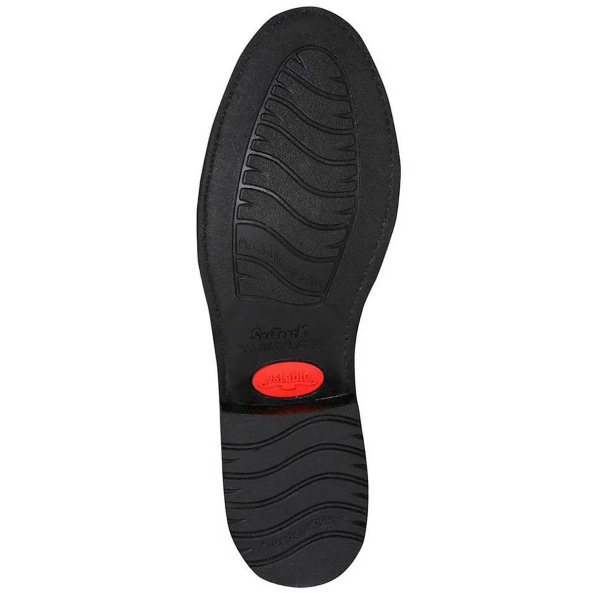 Zapatos de trabajo Establo de cuero genuino con puntera de mocasín y cordones - Punta suave