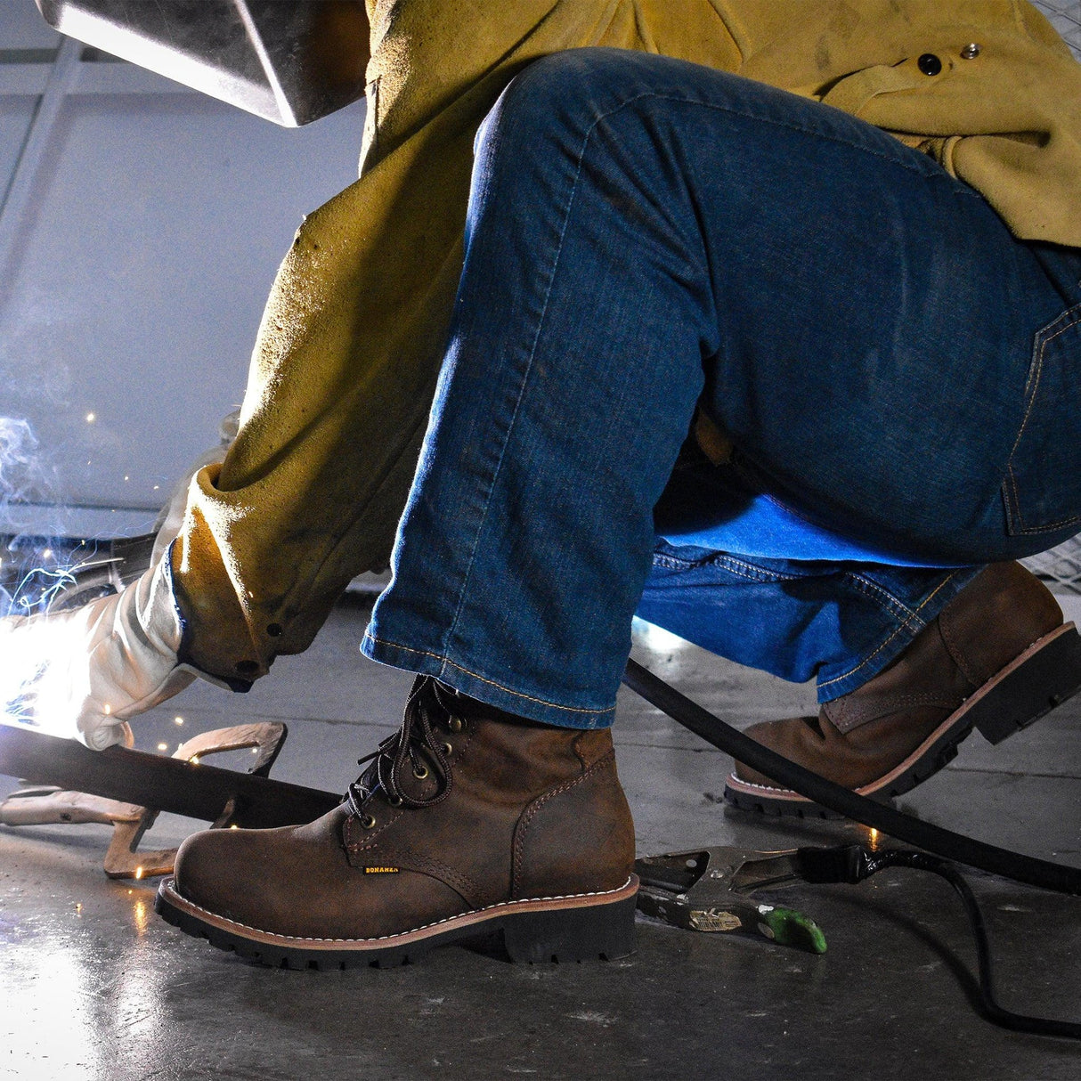 Botas de trabajo Bonanza Sierra de 9" para leñador (punta de acero) - Marrón