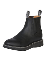 Establo Genuine Leather Mil Rayas Work Boots - Soft Toe (Black)