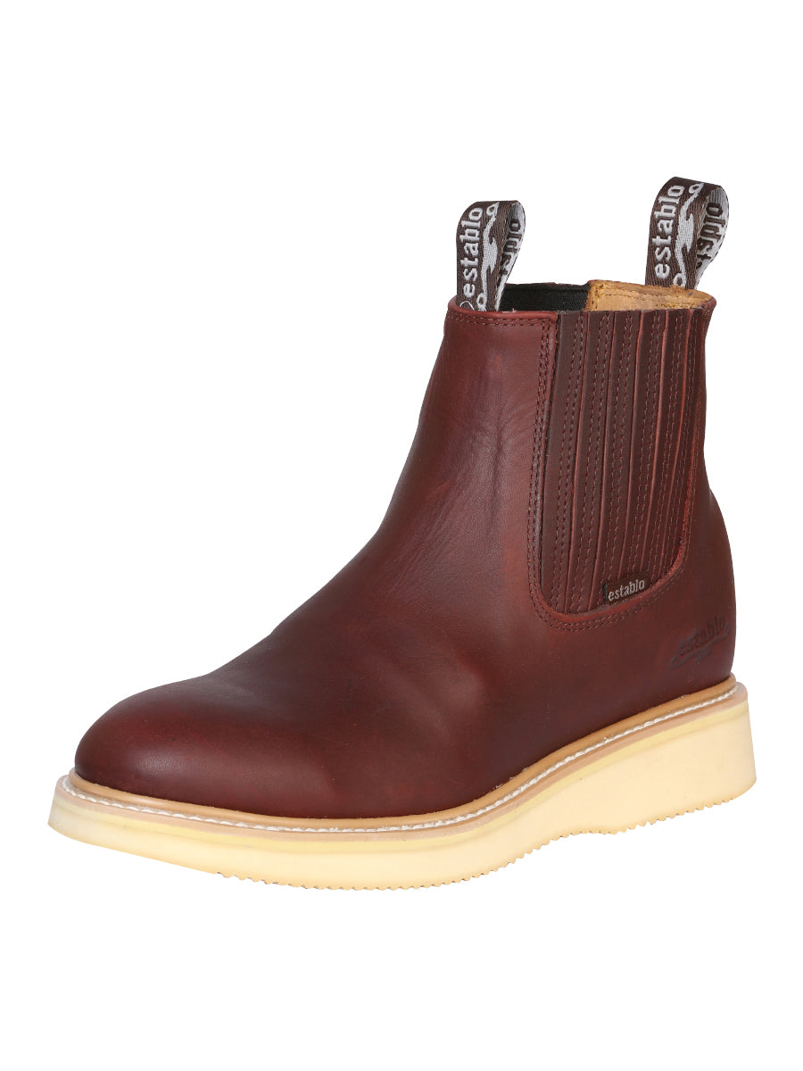 Establo Genuine Leather Mil Rayas Work Boots - Soft Toe (Shedron)