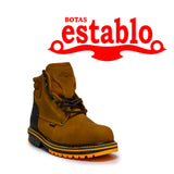 Establo Genuine Leather Track Sole Moc Toe Work Shoes - Soft Toe