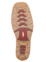 Establo Genuine Leather Pull-On Square Toe Work Boots - Double Density Outsole