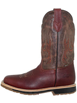 Establo Genuine Leather Pull-On Square Toe Work Boots - Double Density Outsole