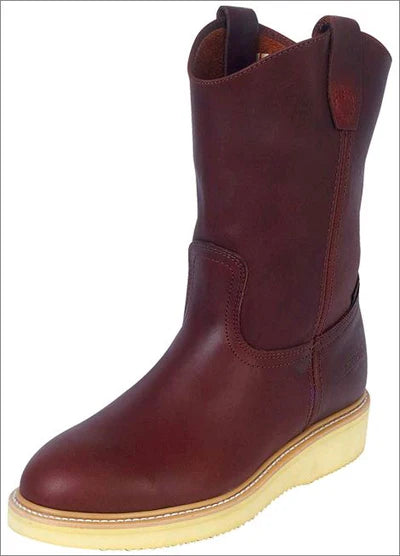 Establo Genuine Leather Mil Rayas Pull-On Work Boots - Soft Toe