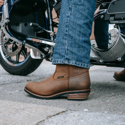 Dan Post Albuquerque Waterproof Steel Toe Leather Work Boots - Midbrown