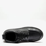 Jet Black Bonanza 6-inch moc toe work boots with durable leather and classic stitching
