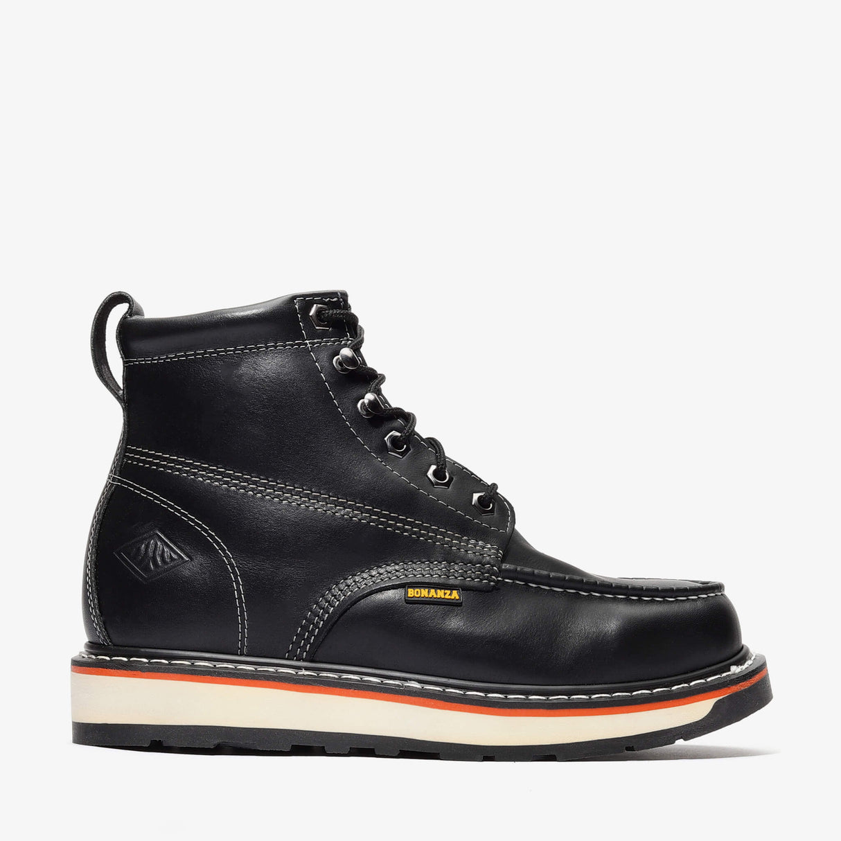 Bonanza Frontier Dual 6" Moc Toe Work Boots - Black