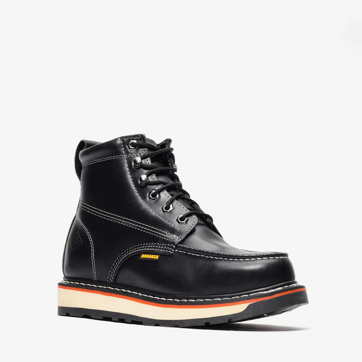 Bonanza Frontier Dual 6" Moc Toe Work Boots - Black
