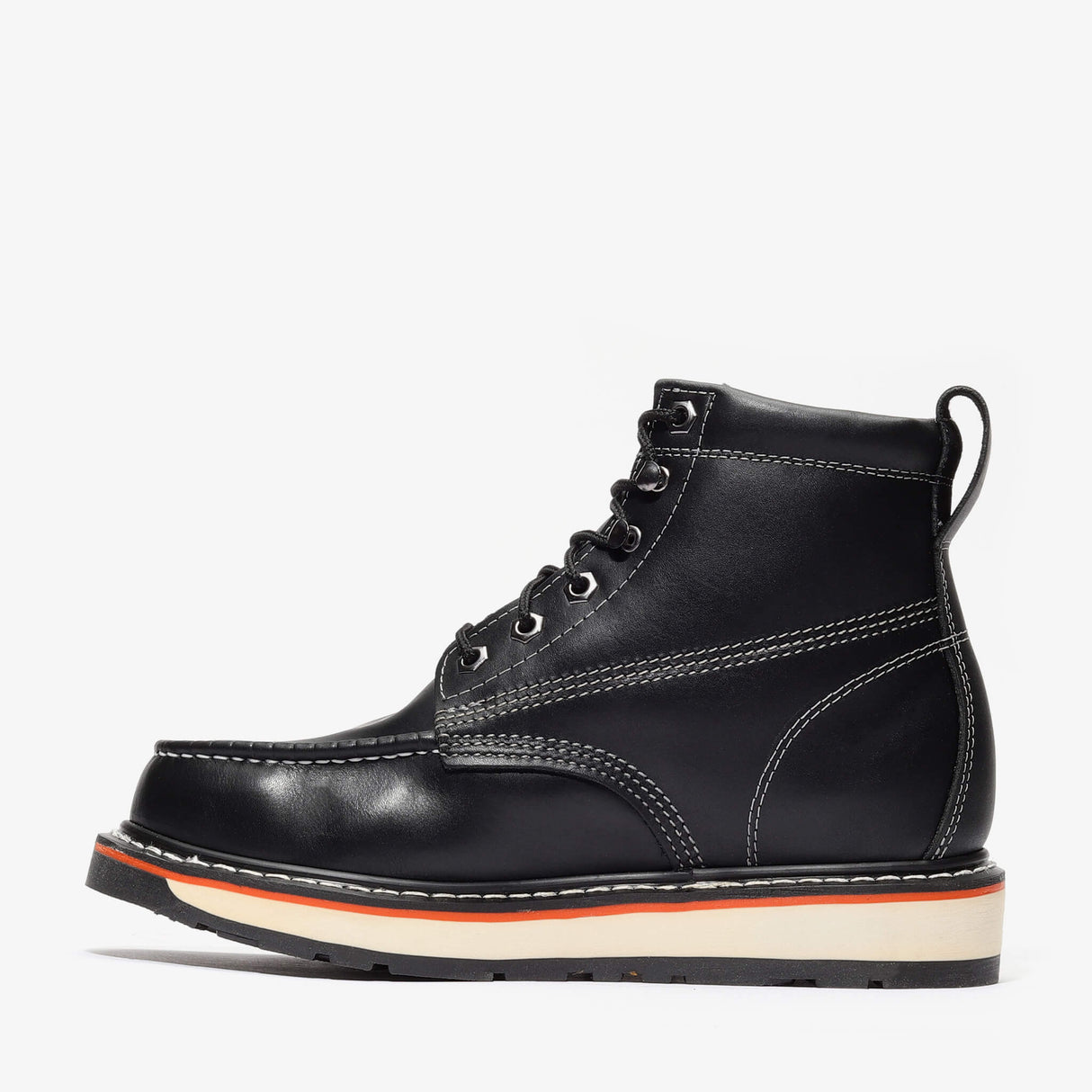 Bonanza Frontier Dual 6" Moc Toe Work Boots - Black