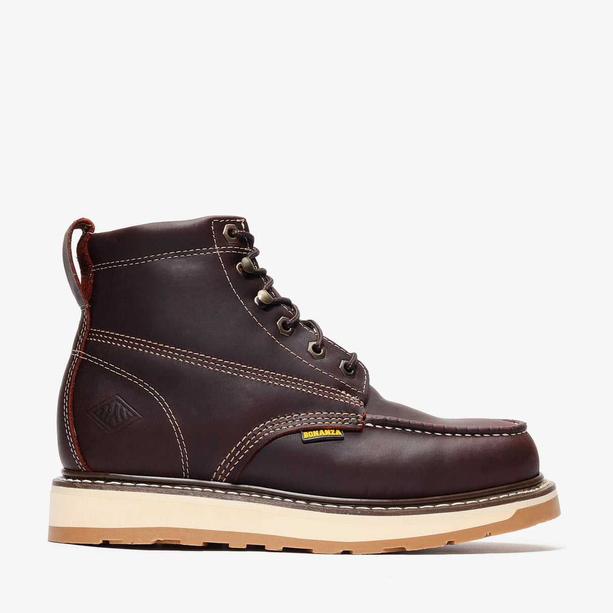 Bonanza Frontier Dual 6" Moc Toe Work Boots - Burgundy