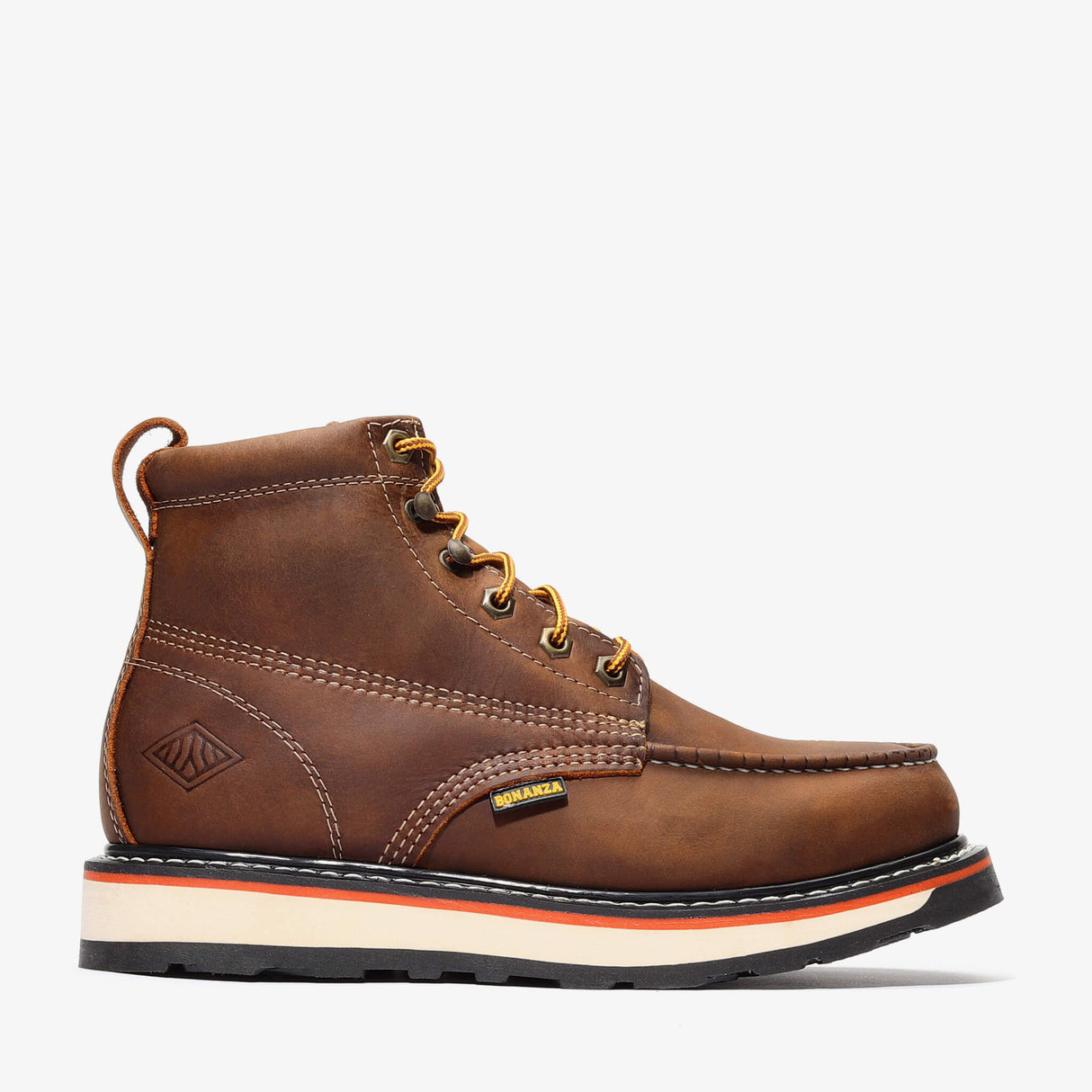 Bonanza Frontier Dual 6" Moc Toe Work Boots - Brown