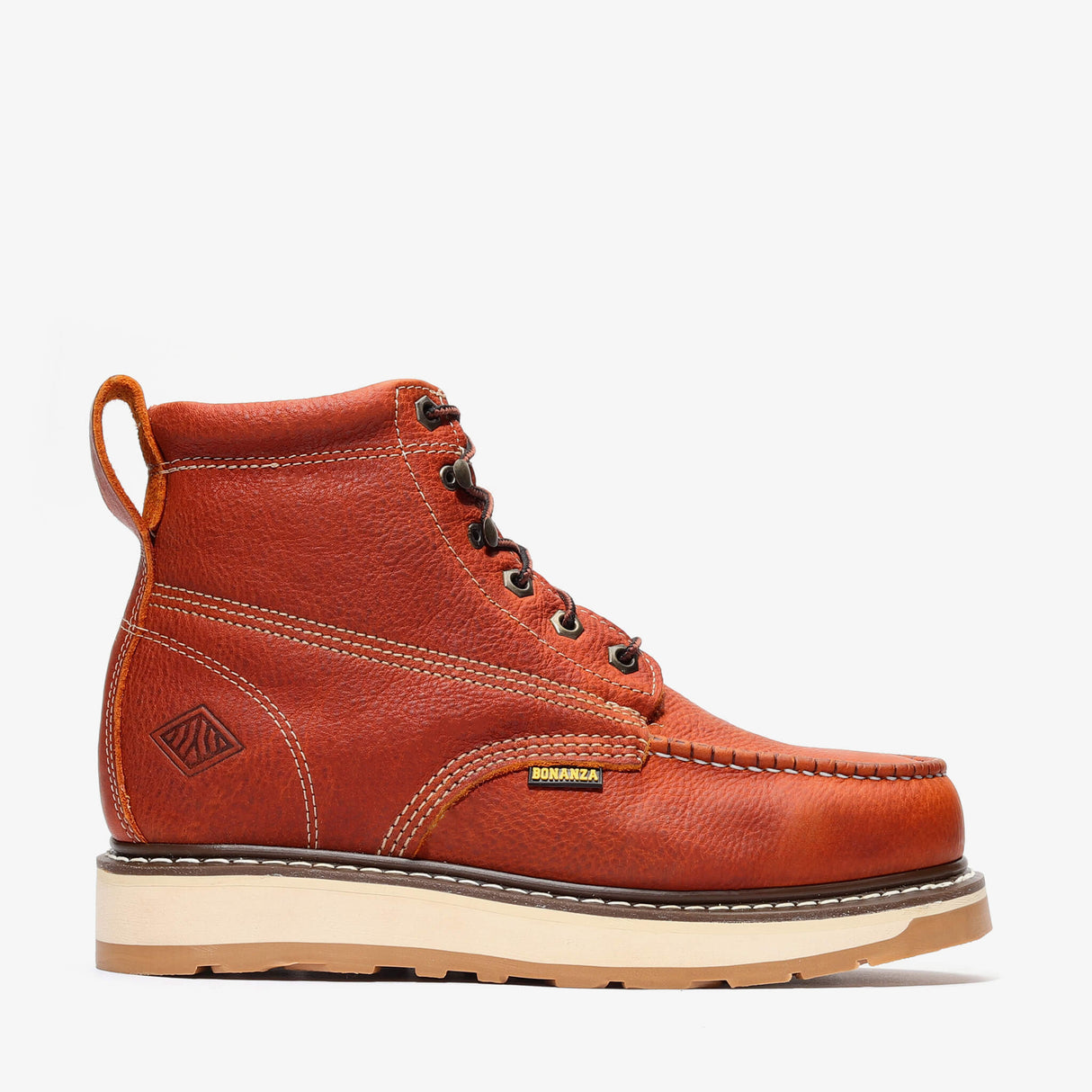 Bonanza Frontier Dual 6" Moc Toe Work Boots - Golden Brown