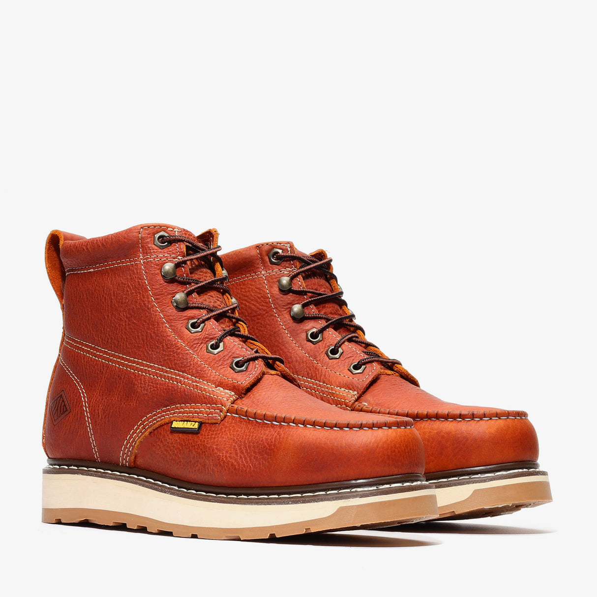 Bonanza Frontier Dual 6" Moc Toe Work Boots - Golden Brown