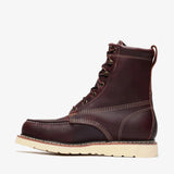 Bonanza Frontier Classic 8" Moc Toe Work Boots - Steel Toe - Burgundy