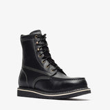 Bonanza 8-inch black moc toe work boots – rugged, reliable, and built for the toughest jobs