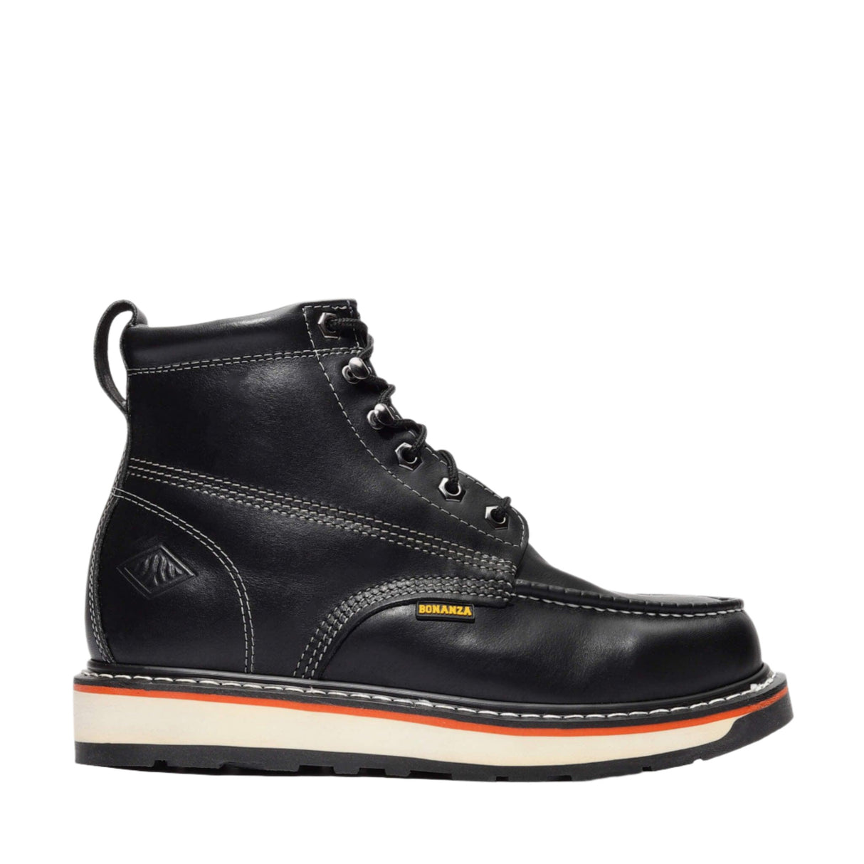 Bonanza Frontier Dual 6" Moc Toe Work Boots - Steel Toe - Black