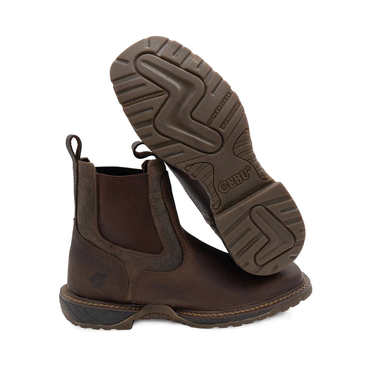 Cebu BC Thunder Chelsea Square Toe Work Boots - Soft Toe