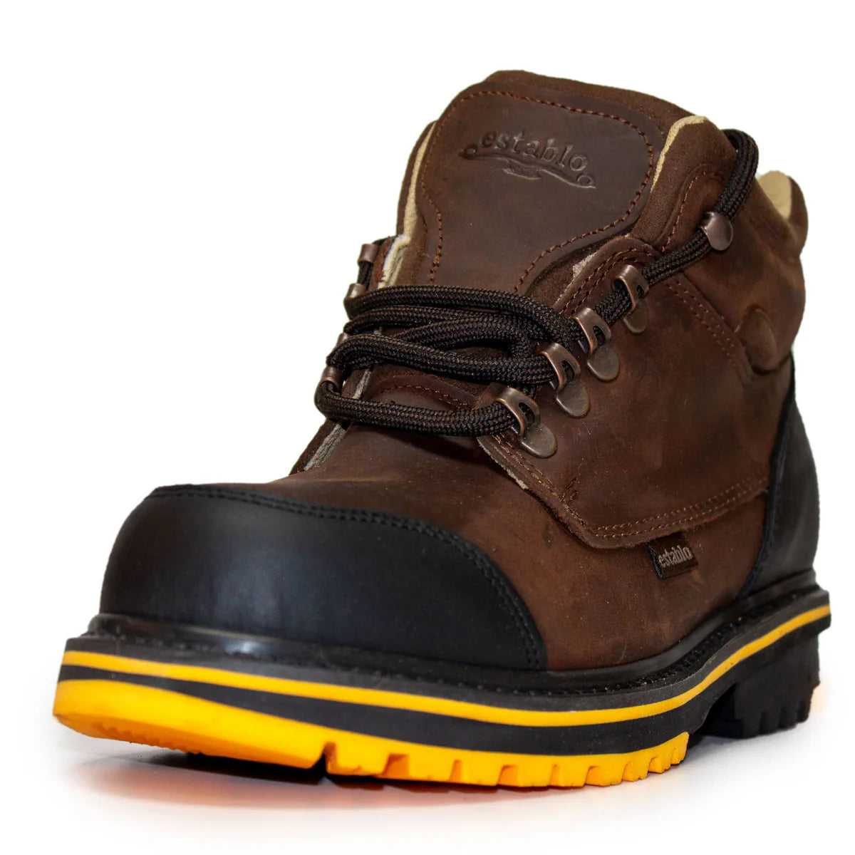 Establo Genuine Leather Track Sole Moc Toe Work Shoes - Soft Toe