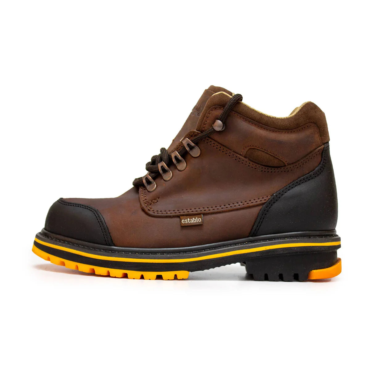Establo Genuine Leather Track Sole Moc Toe Work Shoes - Soft Toe