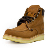 Establo Genuine Suede Leather Mil Rayas Moc Toe Work Shoes - Soft Toe