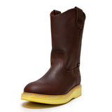 Establo Genuine Leather Mil Rayas Pull-On Work Boots - Soft Toe
