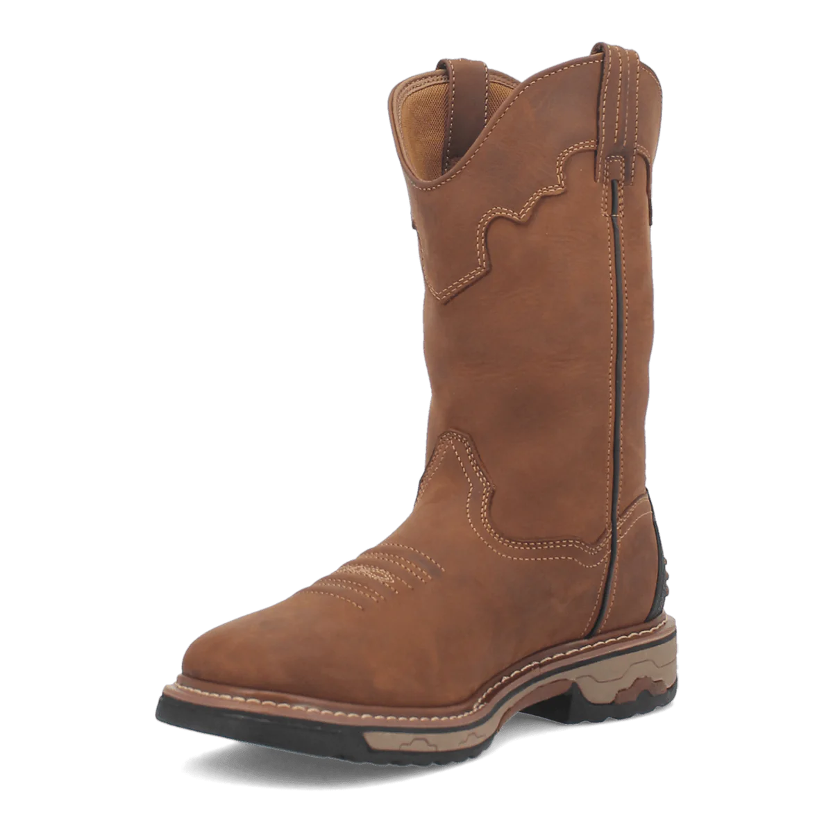 Dan Post Blayde Steel Toe Waterproof Leather Work Boots - Saddle Tan