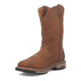 Dan Post Blayde Steel Toe Waterproof Leather Work Boots - Saddle Tan