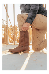 Dan Post Albuquerque Waterproof Steel Toe Leather Work Boots - Midbrown