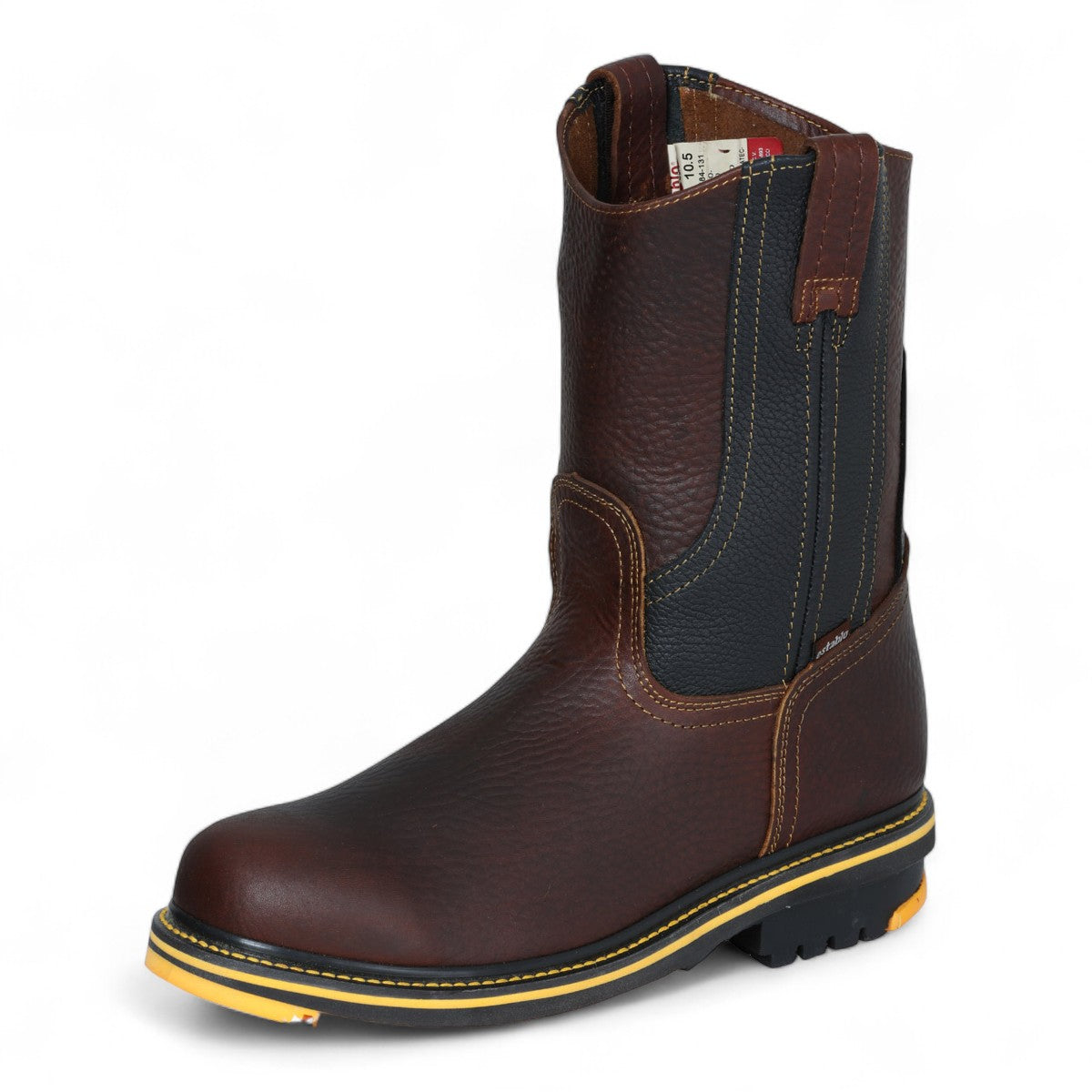 Botas de trabajo Establo de cuero genuino con suela de goma y puntera suave