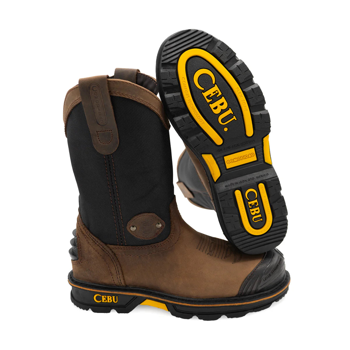 Cebu HL200 Heavy Duty Pull On 10" Work Boots - Soft Toe