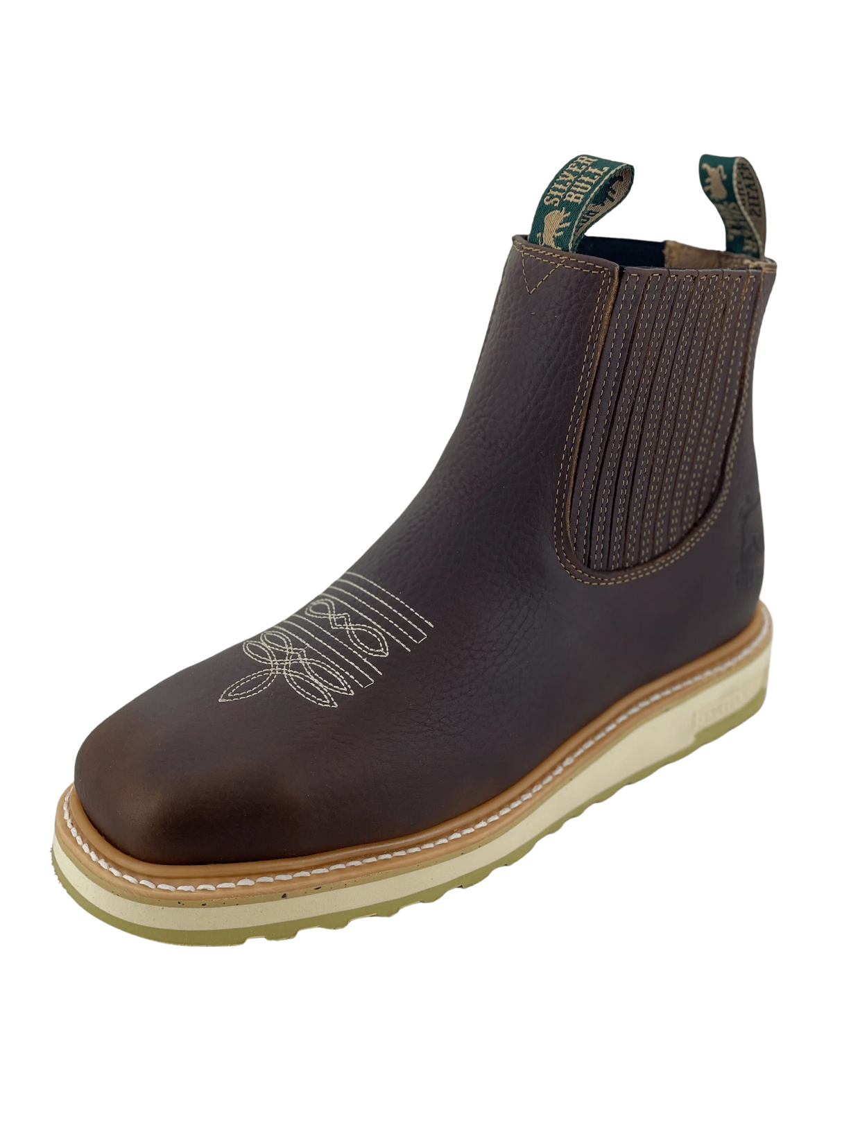 Silver Bull Square Toe Double Density Work Boots - Ocre