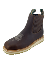Silver Bull Square Toe Double Density Work Boots - Ocre