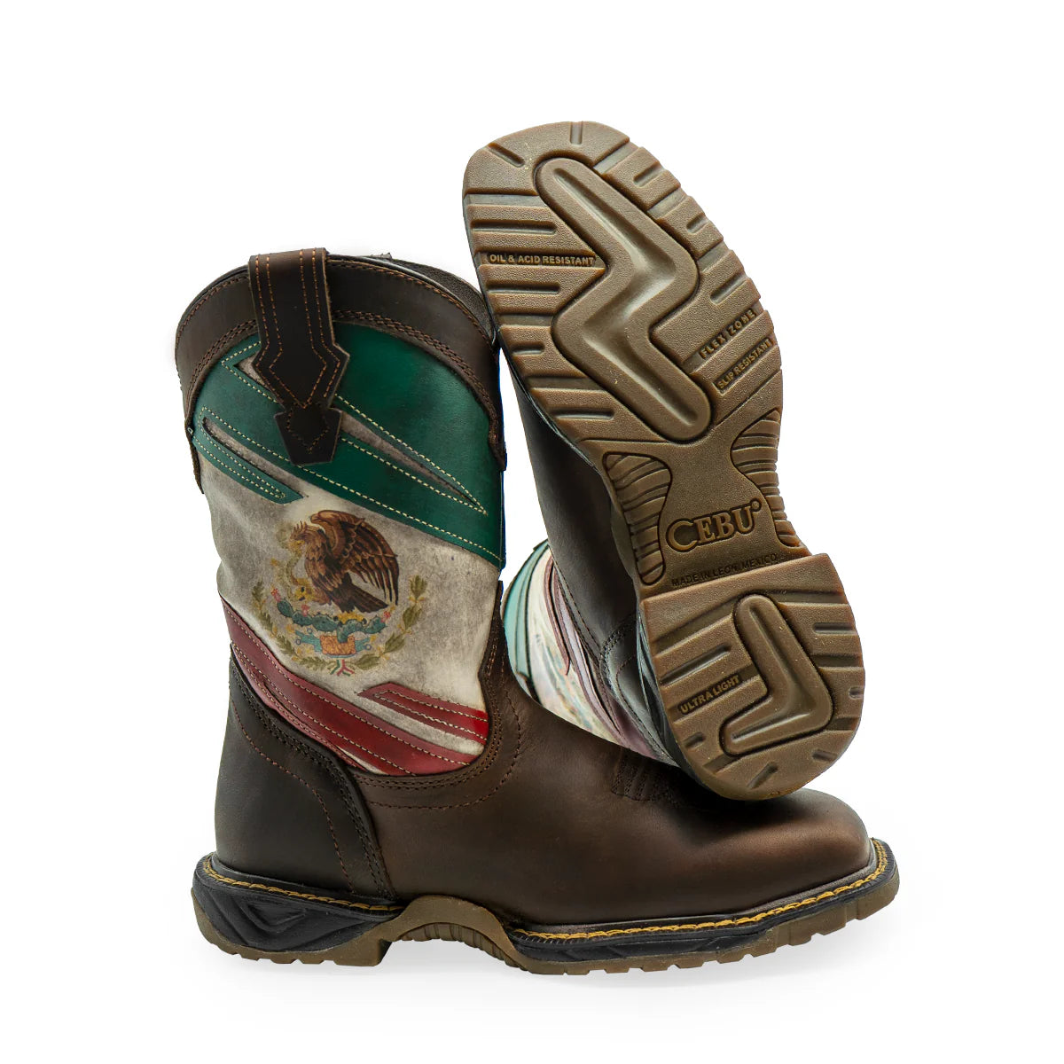 Cebu Patriot MEX Wellington 10" Square Toe Work Boots - Soft Toe