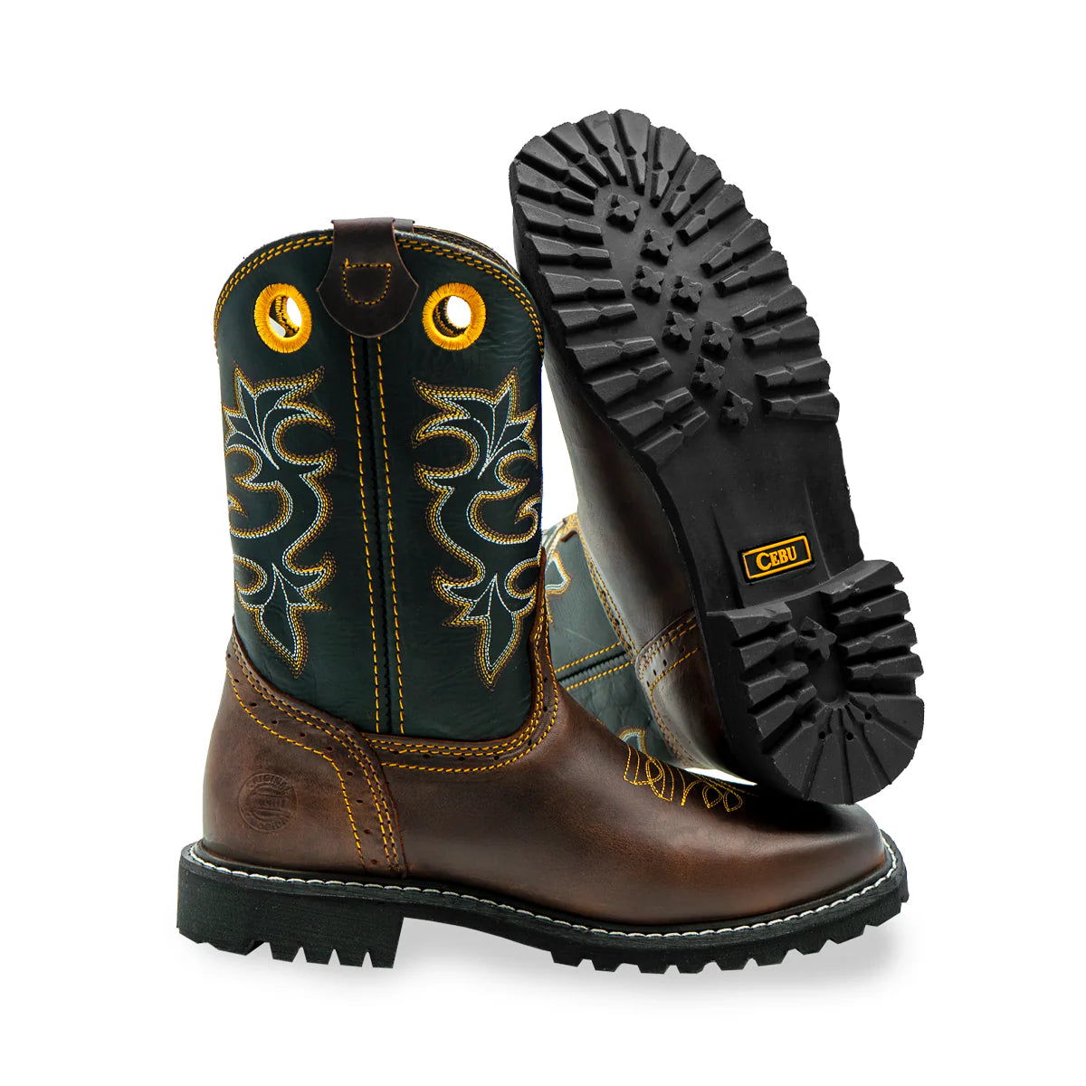 Cebu Tracker Pull On 10" Western Work Boots - Steel Toe